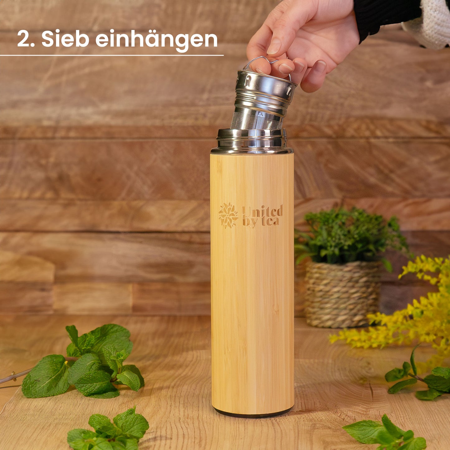 Thermosflasche mit Sieb (500ml) - Heart Warmer