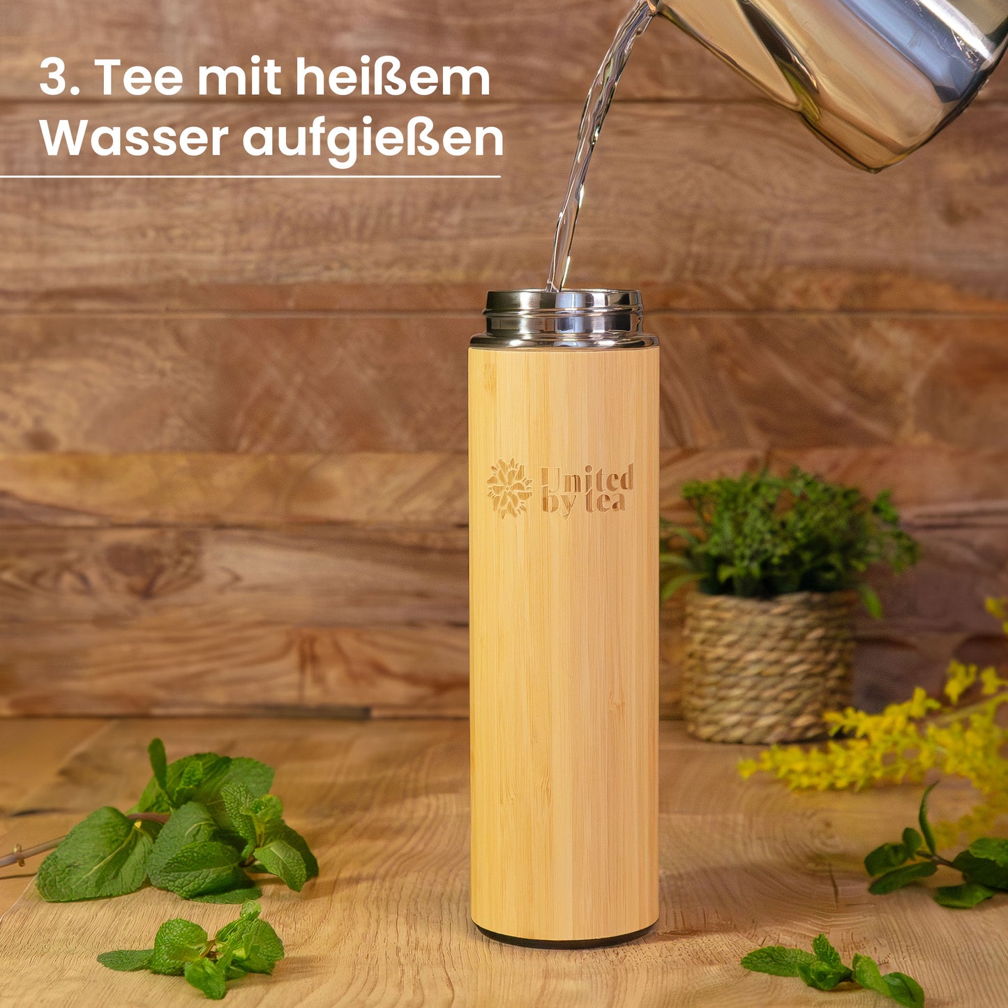 Thermosflasche mit Sieb (500ml) - Heart Warmer