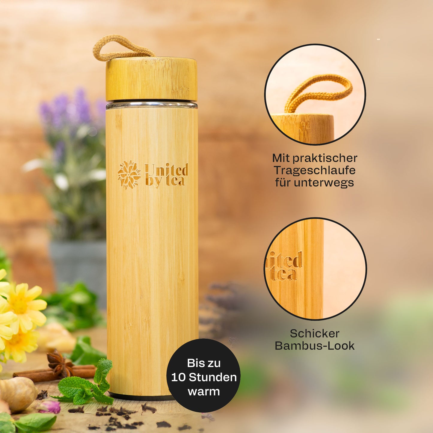 Thermosflasche mit Sieb (500ml) - Heart Warmer
