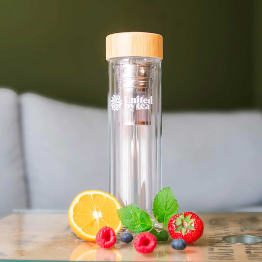 Glasflasche mit Sieb (450ml) - Soul Mate