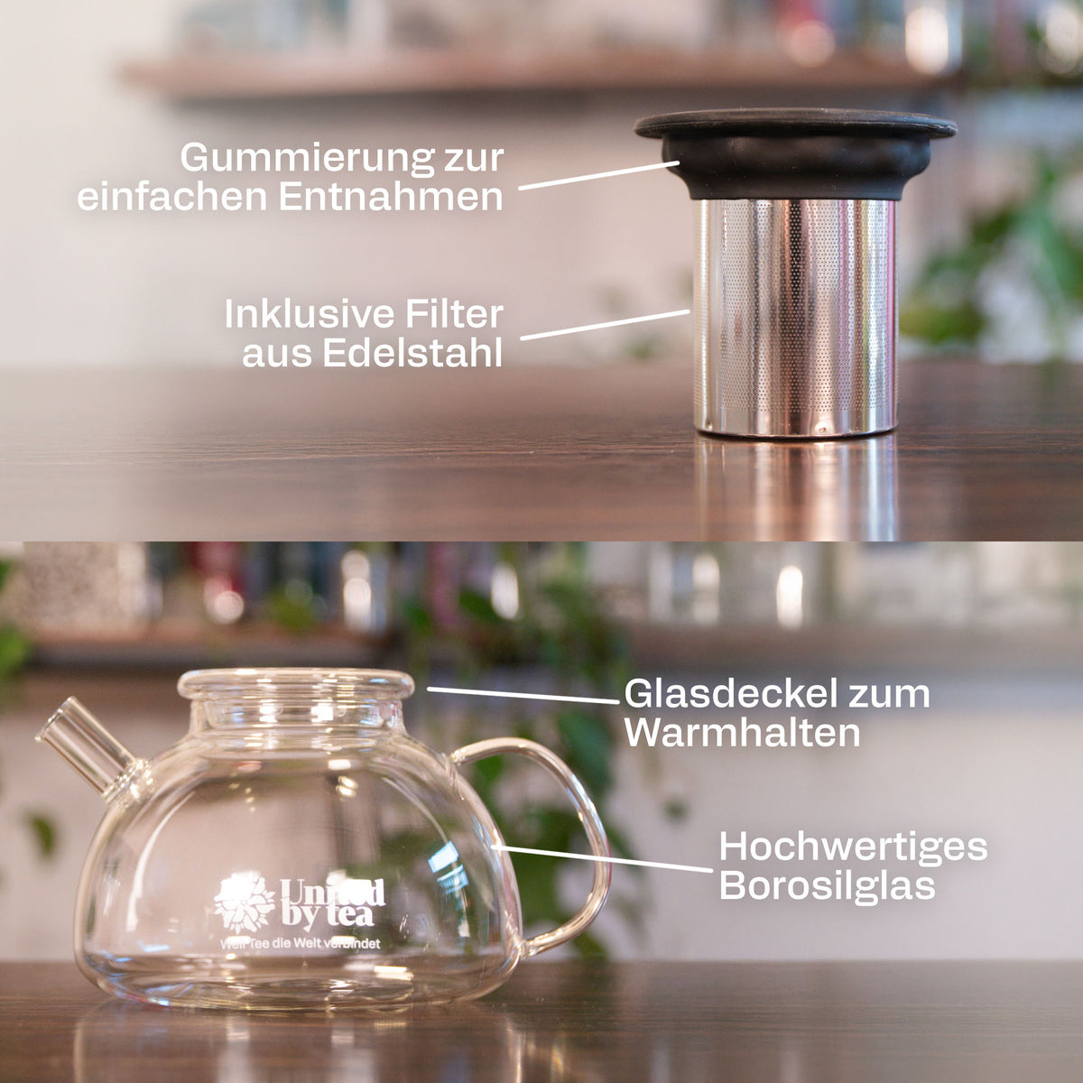 XL-Teekanne aus Borosilglas – United by Tea