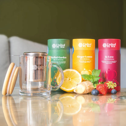 Teeglas aus recyceltem Glas